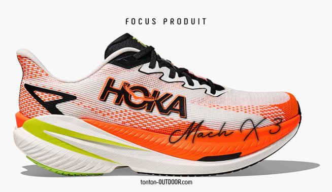 Hoka Mach X 3 : une chaussure de course dynamique pour des entraînements rapides