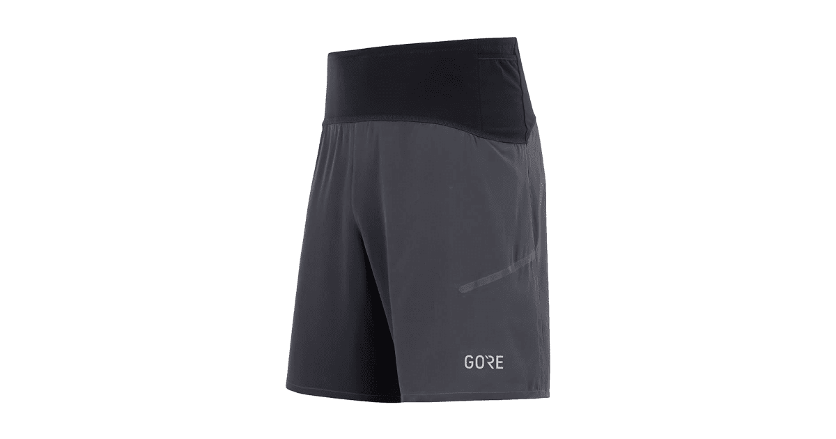 Short De Running Gore Homme – Taille M – Orange – Doublé, Poches Médias, élastique, Réfléchissant
