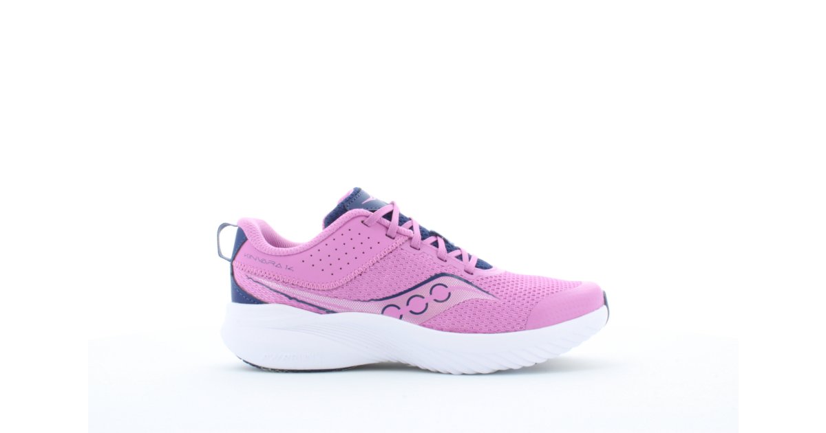 Saucony Kinvara 14 Lace to Toe Sneaker, Vizi/Blue/Echo, 4 US Unisex Big Kid