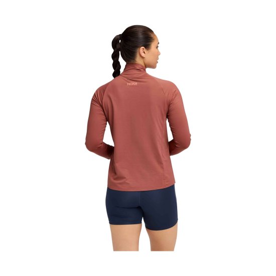 HOKA - HAUT MANCHES LONGUES DEMI-ZIP GLIDETECH femme