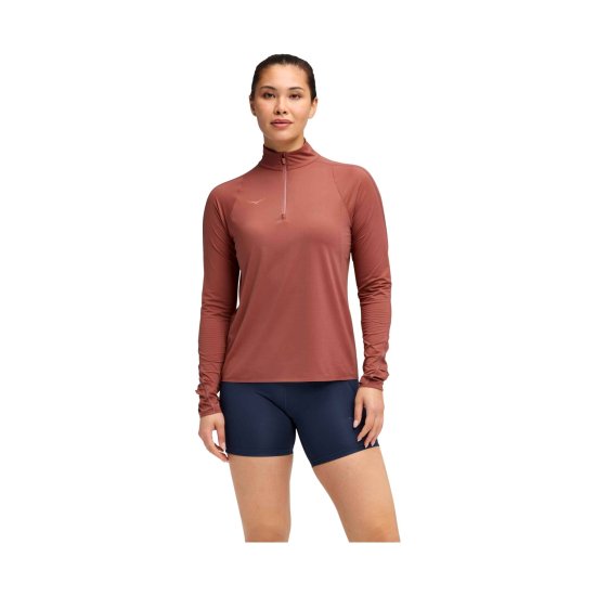 HOKA - HAUT MANCHES LONGUES DEMI-ZIP GLIDETECH femme
