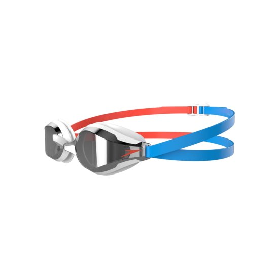 SPEEDO - LUNETTES DE NATATION FASTSKIN SPEEDSOCKET 2 MIROIR BLEUES/ROUGES