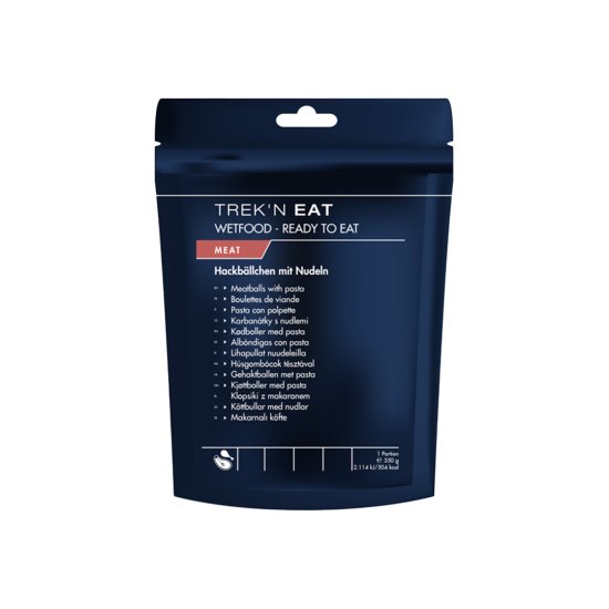 TREK N EAT - PLAT STÉRILISÉ BOULETTES DE VIANDE SAUCE TOMATE ET PÂTES