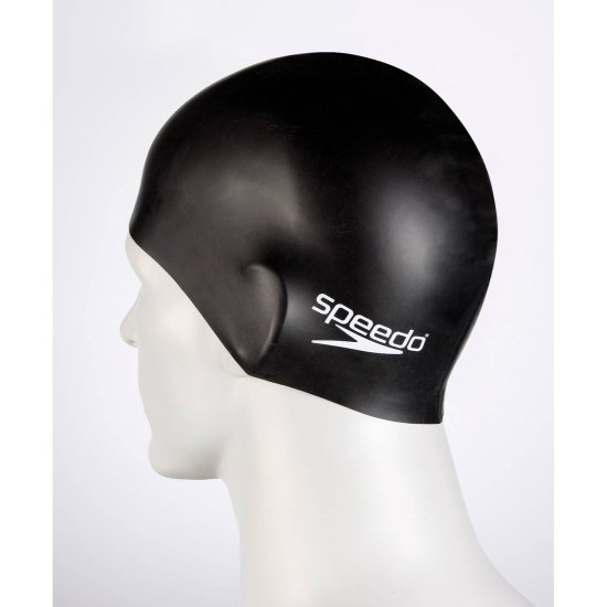 SPEEDO - BONNET DE BAIN FLAT SILICONE P12 NOIR