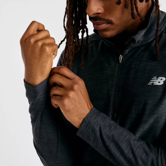 NEW BALANCE - Pull Space Dye 1/4 Zip homme