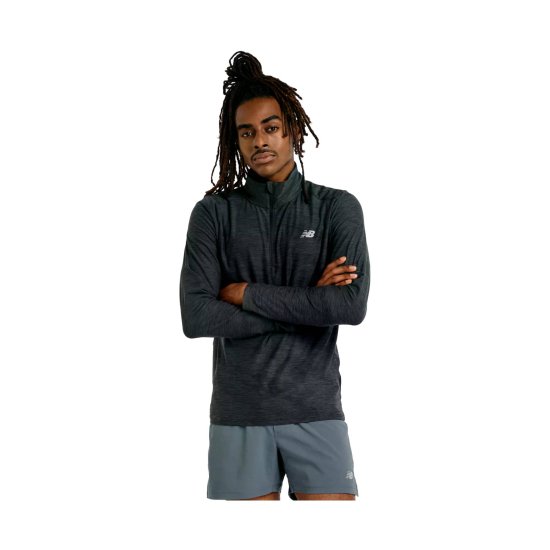 NEW BALANCE - Pull Space Dye 1/4 Zip homme