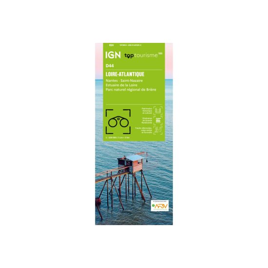 IGN - CARTE TOP100 D44 - LOIRE ATLANTIQUE