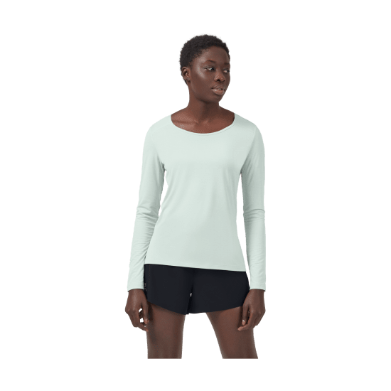 ON - T-SHIRT PERFORMANCE MANCHES LONGUES FEMME BLANC