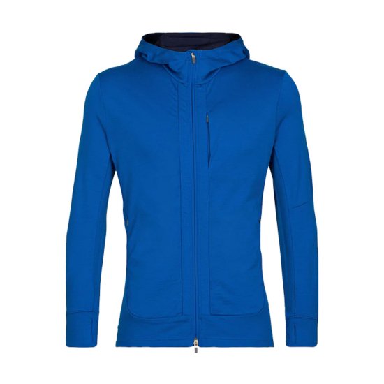 ICEBREAKER - VESTE POLAIRE MERINO QUANTUM III CAPUCHE HOMME