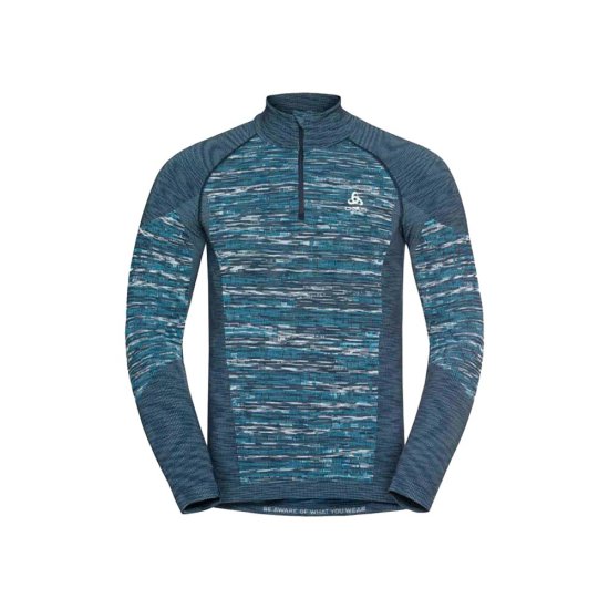 ODLO - SOUS-COUCHE TURTLE COL DEMI-ZIP HOMME NOIR