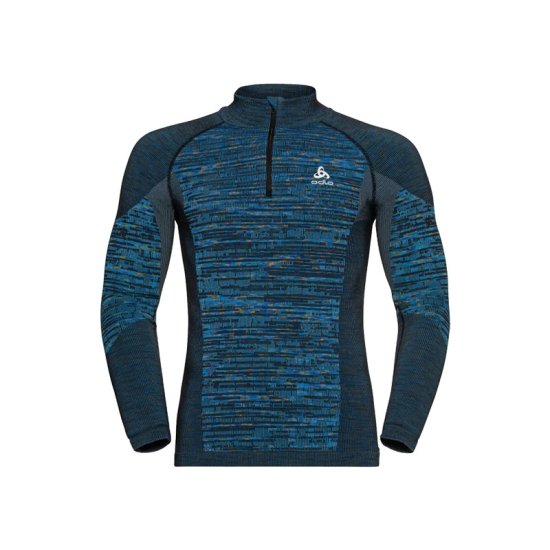 ODLO - SOUS-COUCHE TURTLE COL DEMI-ZIP HOMME NOIR