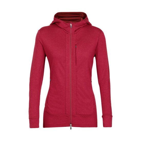 ICEBREAKER - VESTE POLAIRE MERINO QUANTUM III CAPUCHE FEMME