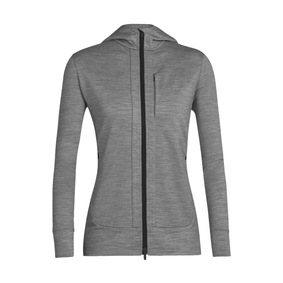 ICEBREAKER - VESTE POLAIRE MERINO QUANTUM III CAPUCHE FEMME