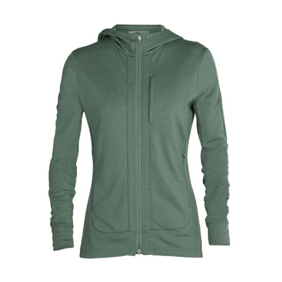 ICEBREAKER - VESTE POLAIRE MERINO QUANTUM III CAPUCHE FEMME