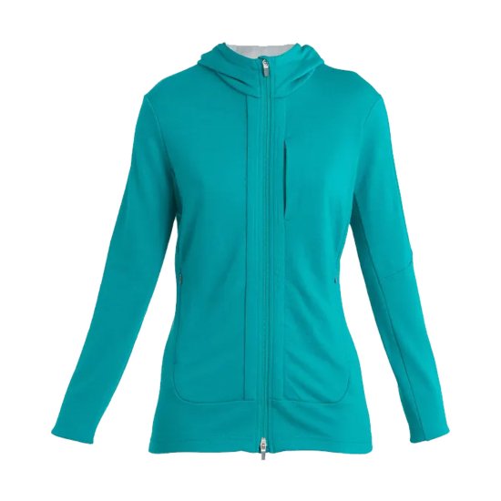 ICEBREAKER - VESTE POLAIRE MERINO QUANTUM III CAPUCHE FEMME