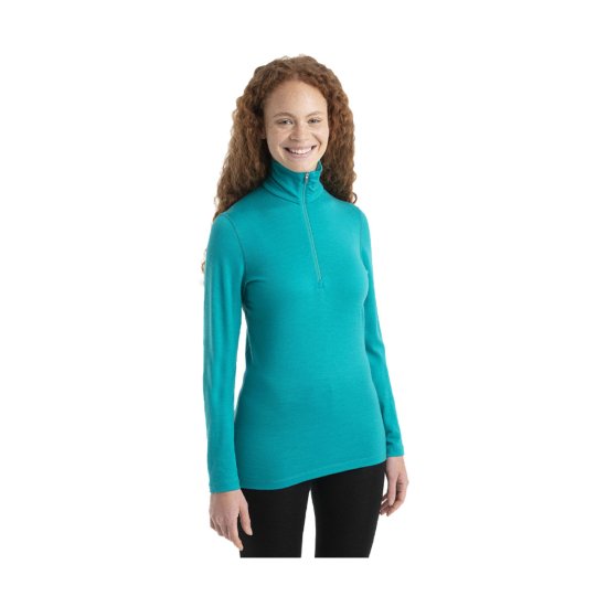ICEBREAKER - SOUS COUCHE MÉRINO 200 OASIS DEMI-ZIP FEMME