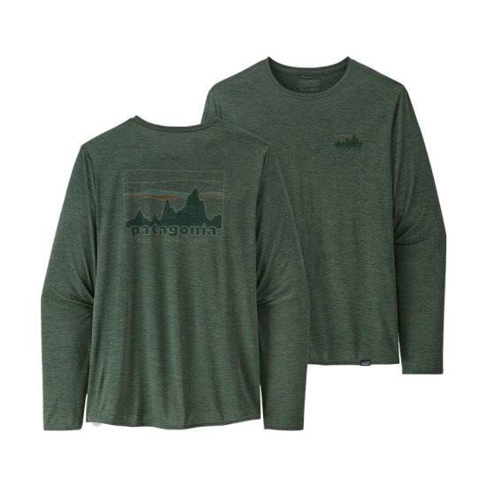 PATAGONIA - T-SHIRT MANCHES LONGUES CAP COOL DAILY GRAPHIC MONTAGNE HOMME