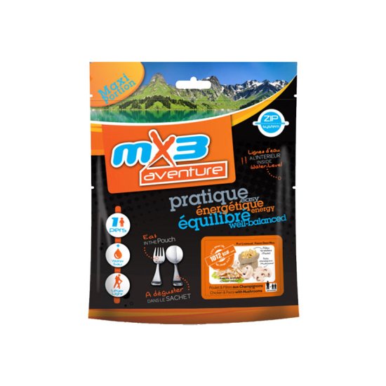 MX3 - POULET ET PATES AUX CHAMPIGNONS LYOPHILISE