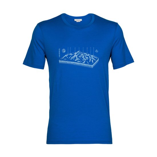 ICEBREAKER - T-SHIRT MERINO TECH LITE II ALPES 3D HOMME