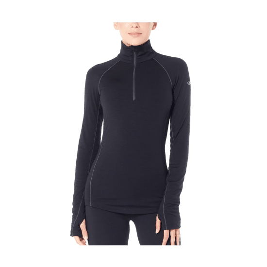 ICEBREAKER - SOUS-COUCHE MERINO 200 ZONE DEMI-ZIP FEMME