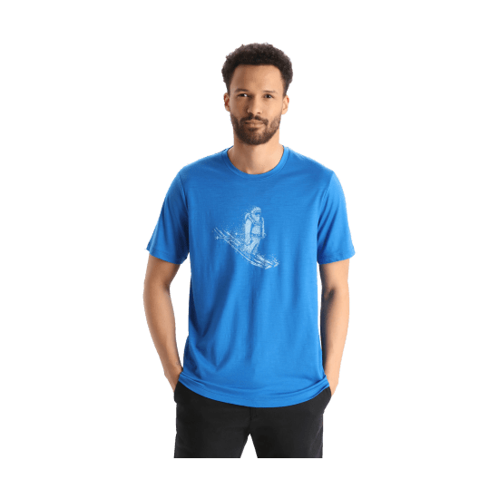 ICEBREAKER - T-SHIRT MERINO TECH LITE II TEE SKIING HOMME