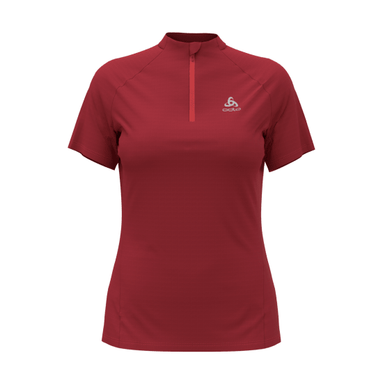 ODLO - T-SHIRT MANCHES COURTES 1/2 ZIP ESSENTIAL FEMME