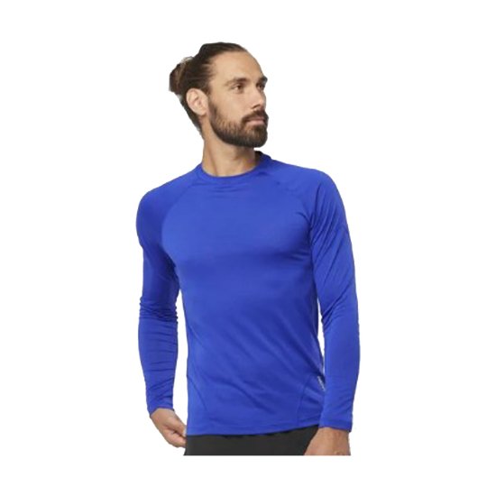 SALOMON - T-SHIRT CROSS RUN MANCHES LONGUES HOMME BLEU