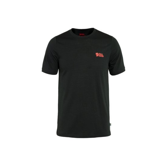 FJALLRAVEN - T-SHIRT MANCHES COURTES ABISKO LOGO EN LAINE MÉRINOS HOMME