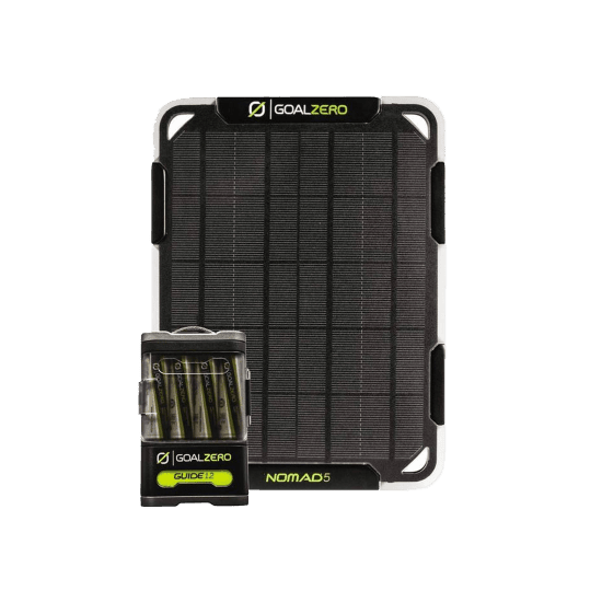GOAL ZERO - KIT BATTERIE PORTATIVE GUIDE 12 + PANNEAU SOLAIRE NOMAD 5