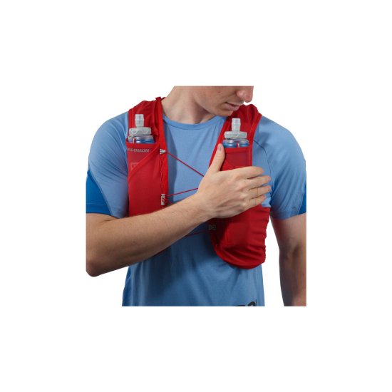 SALOMON - SAC D'HYDRATATION ADV SKIN 5 AVEC FLASQUES ROUGE