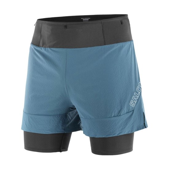 SALOMON - SHORT SENSE AERO 2 EN 1 HOMME BLEU