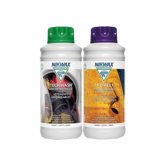 NIKWAX - Pack lessive Tech Wash + imperméabilisant TX Direct