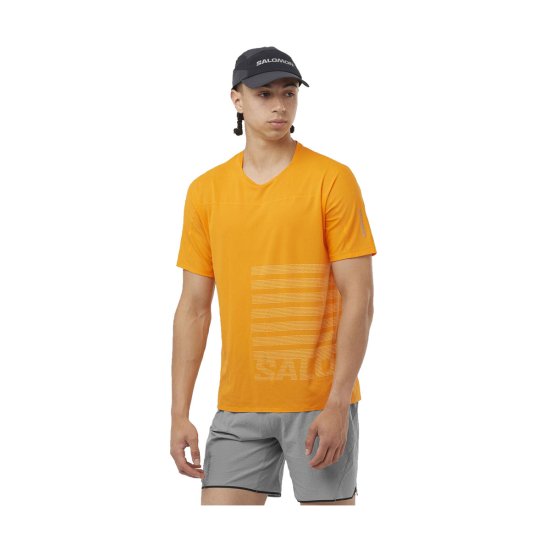 SALOMON - T-SHIRT SENSE AERO GFX HOMME ORANGE