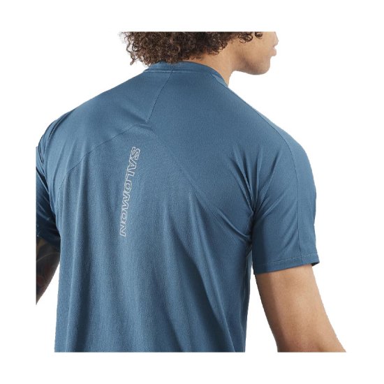 SALOMON - T-SHIRT MANCHES COURTES SENSE AERO HOMME BLEU