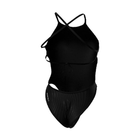 ZEROD - MAILLOT DE BAIN UNE PIÈCE NOIR VAGUES