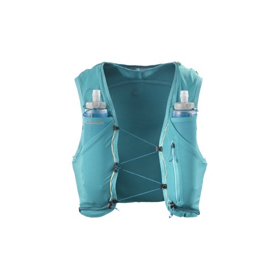 SALOMON - SAC D'HYDRATATION ADV SKIN 5 AVEC FLASQUES TURQUOISE
