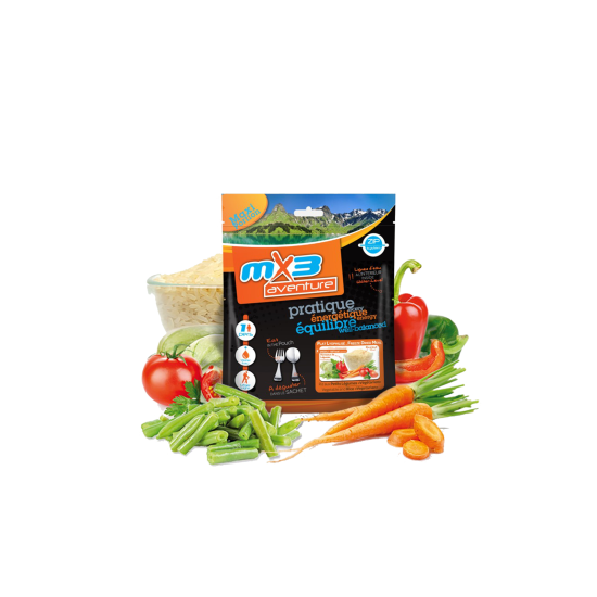MX3 - RIZ VEGETARIEN AUX PETITS LEGUMES LYOPHILISE