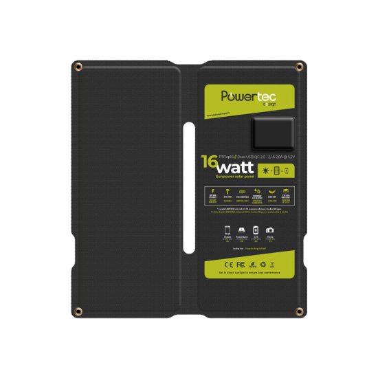 POWERTEC - PANNEAU SOLAIRE PTFLAP 16W