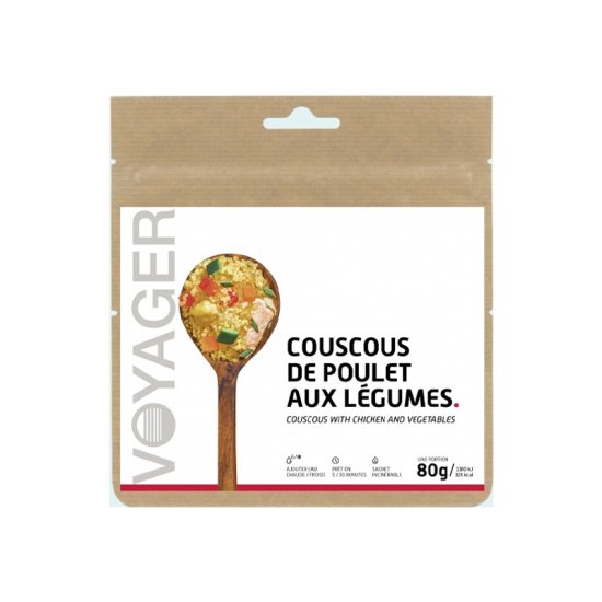 VOYAGER - REPAS LYOPHILISÉ - COUSCOUS DE POULET AUX LÉGUMES 80G