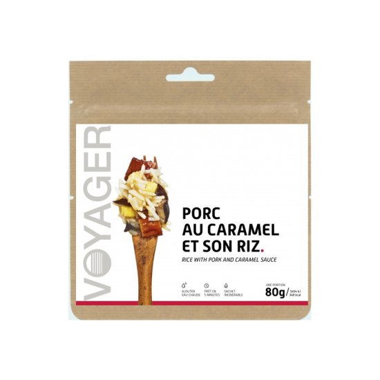 VOYAGER - REPAS LYOPHILISÉ - PORC AU CARAMEL ET SON RIZ