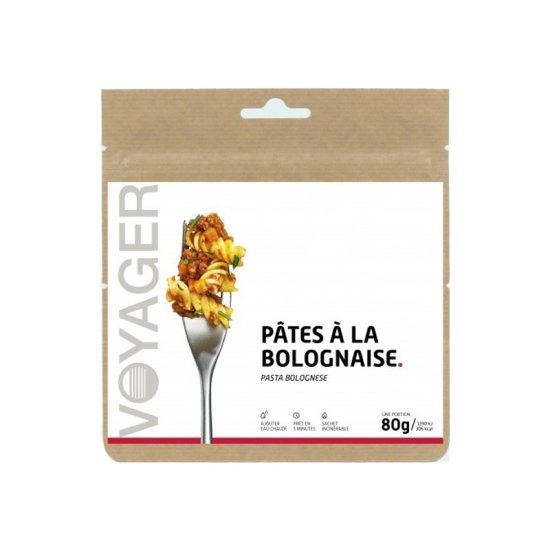 VOYAGER - REPAS LYOPHILISÉ - PÂTES À LA BOLOGNAISE