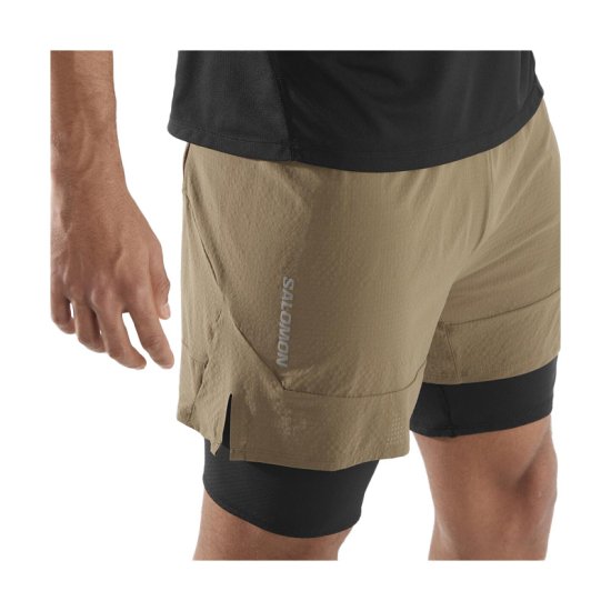 SALOMON - SHORT SENSE AERO 2 EN 1 HOMME MARRON