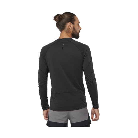 SALOMON - T-SHIRT MANCHES LONGUES CROSS RUN HOMME NOIR