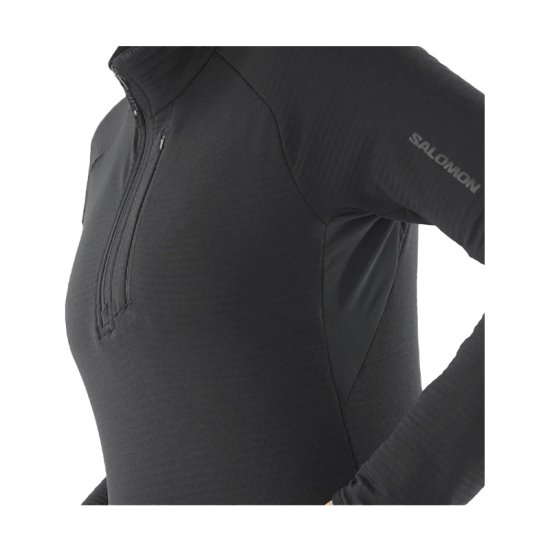SALOMON - POLAIRE ESSENTIAL WARM DEMI-ZIP NOIRE FEMME