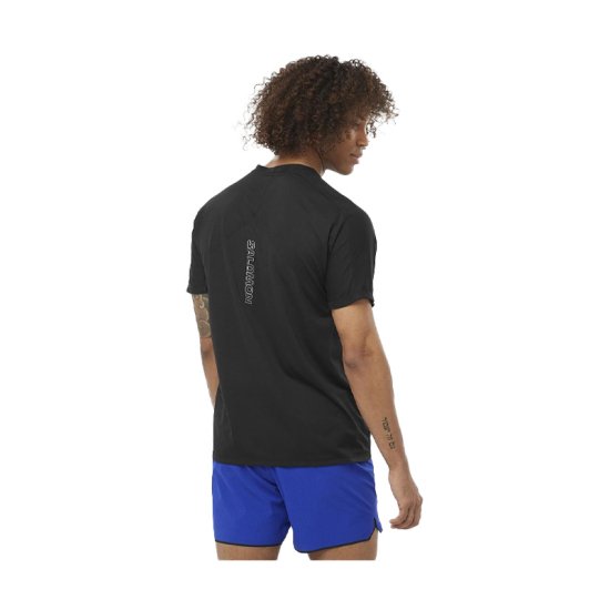 SALOMON - T-SHIRT SENSE AERO MANCHES COURTES  HOMME NOIR
