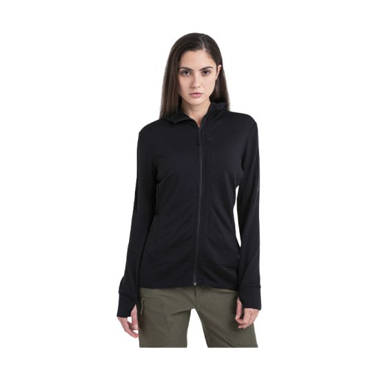 ICEBREAKER - VESTE MERINO 260 QUANTUM IV CAPUCHE FEMME