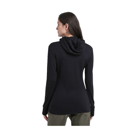ICEBREAKER - VESTE MERINO 260 QUANTUM IV CAPUCHE FEMME