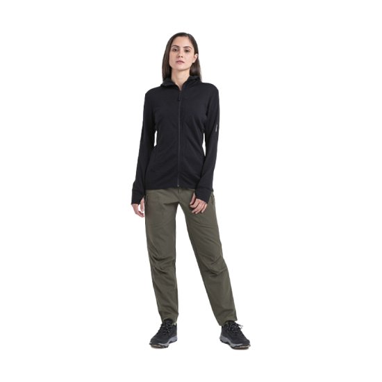 ICEBREAKER - VESTE MERINO 260 QUANTUM IV CAPUCHE FEMME