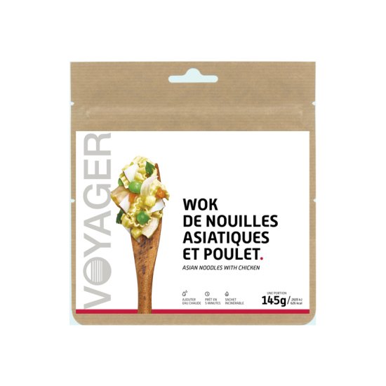 VOYAGER - PLAT LYOPHILISÉ - WOK DE NOUILLES ASIATIQUES ET POULET