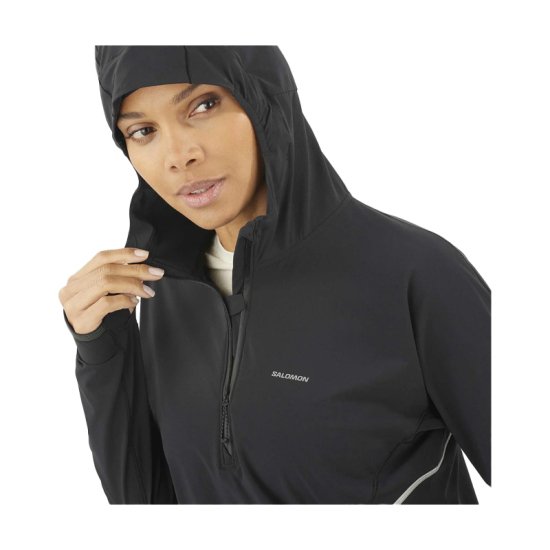 SALOMON - VESTE SENSE AERO HYBRID CAPUCHE DEMI-ZIP FEMME